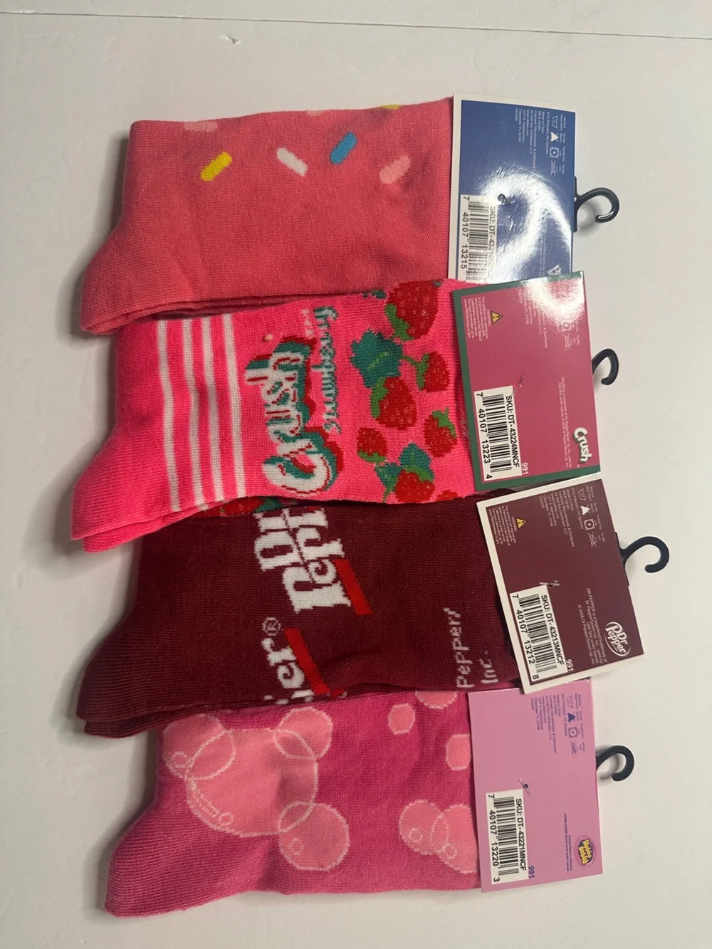 Bundle of nostalgic foodie crew socks